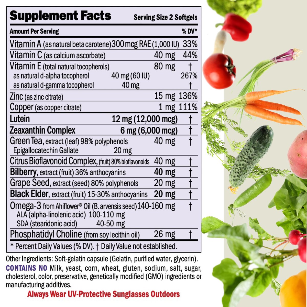 Andrew Lessman Ultimate Eye Support – 30 Softgels mit Lutein, Zeaxanthin & Heidelbeere für gesunde Augen