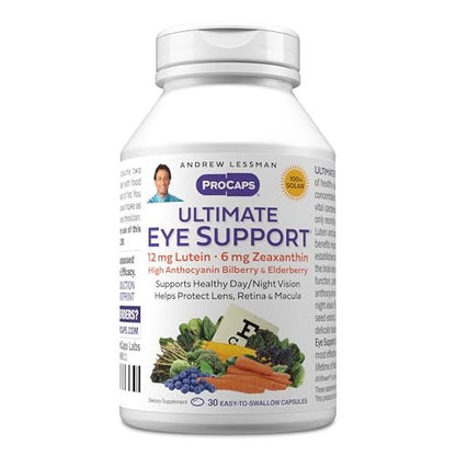 Andrew Lessman Ultimate Eye Support – 30 Softgels mit Lutein, Zeaxanthin & Heidelbeere für gesunde Augen