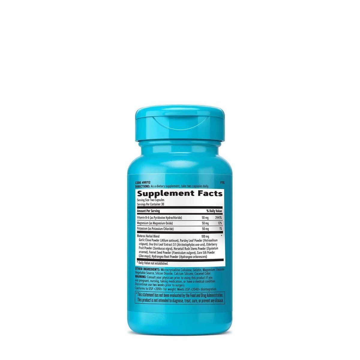 GNC Total Lean Waterex – Wasserhaushalt regulieren mit Elektrolyten, 60 Kapseln