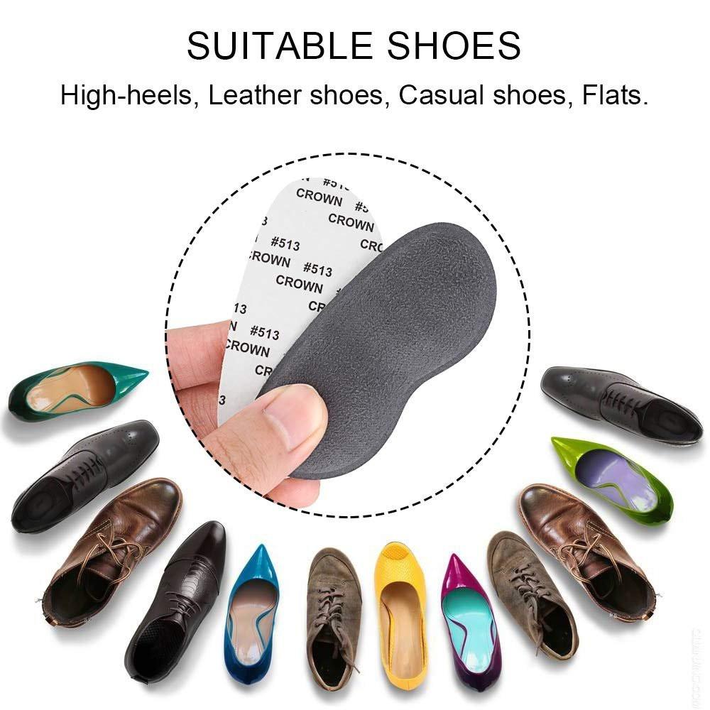 Dr.Foot Fersenpolster für Damen und Herren – Selbstklebende Fersenkissen gegen Rutschen, zu große Schuhe, Blasen und Fußschmerzen (Beige+Grau+Schwarz)