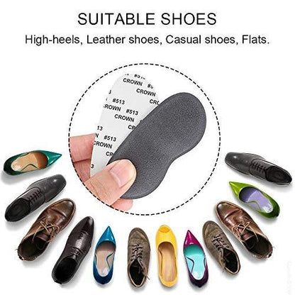 Dr.Foot Fersenpolster für Damen und Herren – Selbstklebende Fersenkissen gegen Rutschen, zu große Schuhe, Blasen und Fußschmerzen (Beige+Grau+Schwarz)