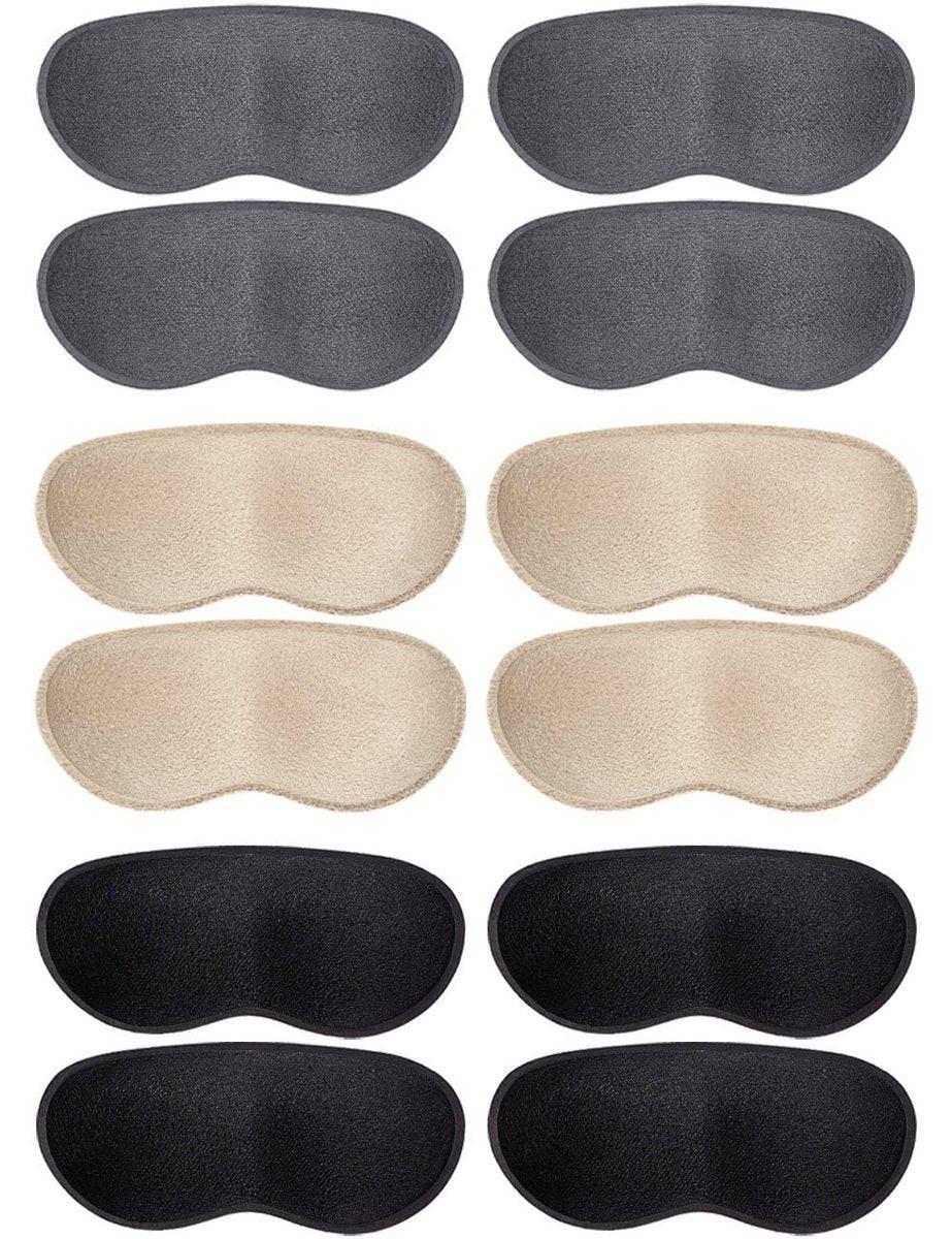 Dr.Foot Fersenpolster für Damen und Herren – Selbstklebende Fersenkissen gegen Rutschen, zu große Schuhe, Blasen und Fußschmerzen (Beige+Grau+Schwarz)