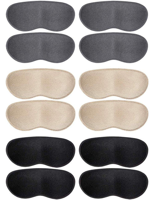 Dr.Foot Fersenpolster für Damen und Herren – Selbstklebende Fersenkissen gegen Rutschen, zu große Schuhe, Blasen und Fußschmerzen (Beige+Grau+Schwarz)