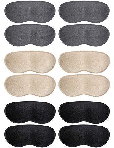 Dr.Foot Fersenpolster für Damen und Herren – Selbstklebende Fersenkissen gegen Rutschen, zu große Schuhe, Blasen und Fußschmerzen (Beige+Grau+Schwarz)