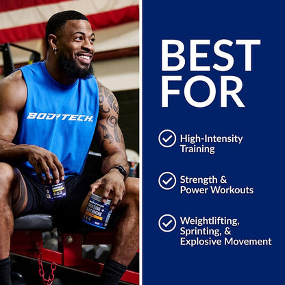 BodyTech Kreatin-Monohydrat Kapseln, mikronisiertes Kreatin für Männer und Frauen, 2250 mg pro Portion, Pre-Workout & Post-Workout Supplement, glutenfrei, zuckerfrei, 100 Kapseln