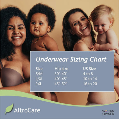 AltroCare 5er-Pack Einweg-Nahtlose Netzunterwäsche für Wochenbett und Inkontinenz – Größe L/XL. Hergestellt in den USA.