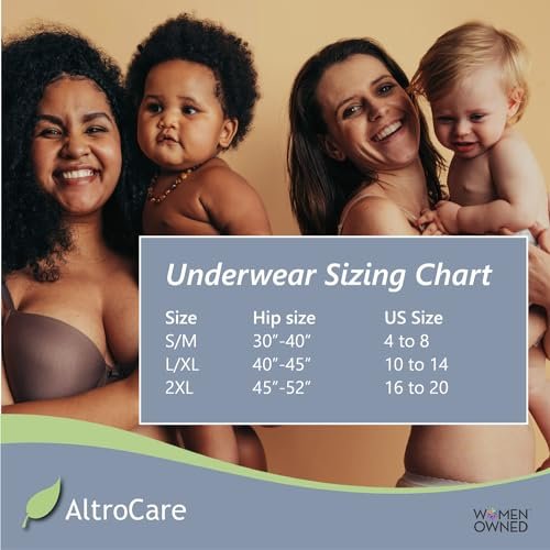 AltroCare 5er-Pack Einweg-Netzunterhosen für Wochenbett und Inkontinenz, Größe S/M – Hergestellt in den USA