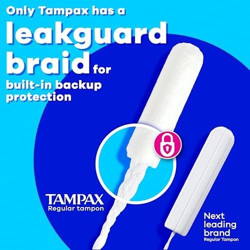 Tampax Pearl Tampons Trio Pack, Super/Super Plus/Ultra Saugstärke mit BPA-freiem Kunststoffapplikator und LeakGuard-Braid, unparfümiert, 34 Stück