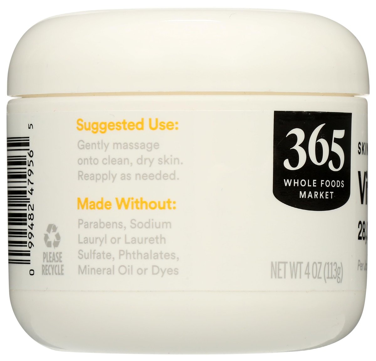365 by Whole Foods Market Vitamin E Creme, 28.000 IE, 118 ml