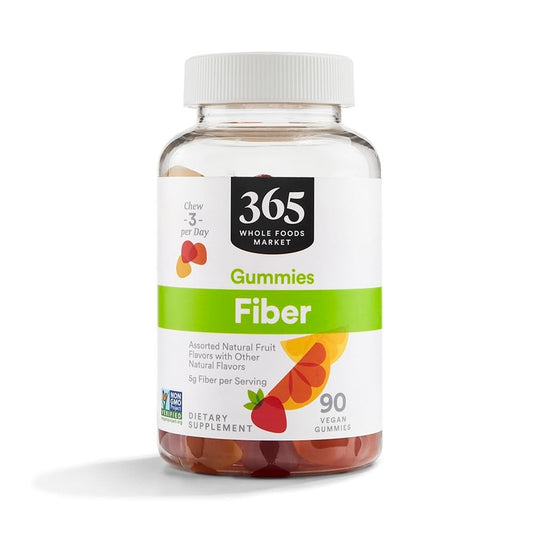 365 by Whole Foods Market – Fruchtgummi mit Ballaststoffen, gemischte natürliche Fruchtaromen, 90 Stück