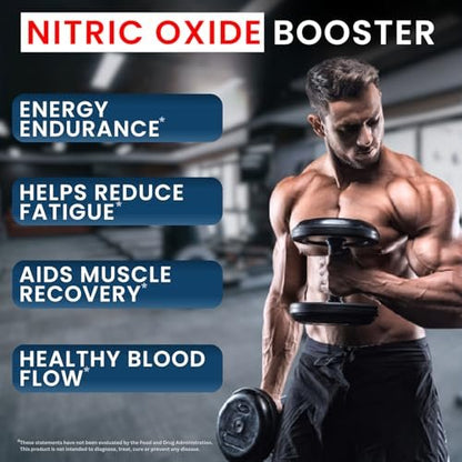 L-Arginin Kapseln mit L-Citrullin 1500 mg – Stickoxid-Booster für Ausdauer, Muskeln, Energie & Gefäßgesundheit – L-Arginin und essentielle Aminosäuren – Extra Stärke – 30 Tage Vorrat – 90 Kapseln