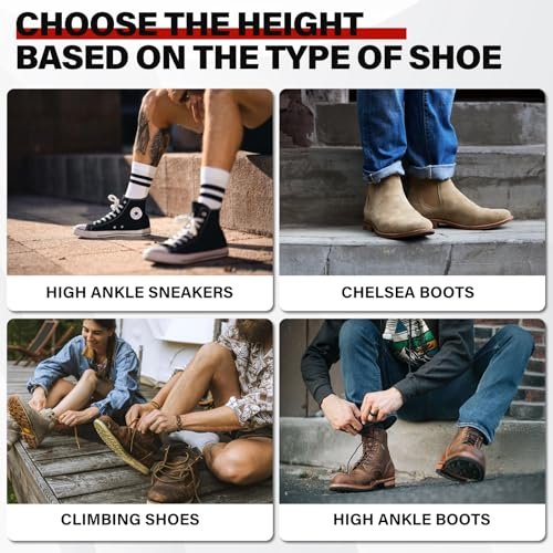 ERGOfoot Höhenverstellbare Einlegesohlen zur Körpergrößensteigerung für Männer und Frauen – 2-lagige, unsichtbare Schuhkissen & Höhenverstärker – passend für Business-Schuhe & Freizeitschuhe – Höhenvergrößernde Sohlen & Einlagen