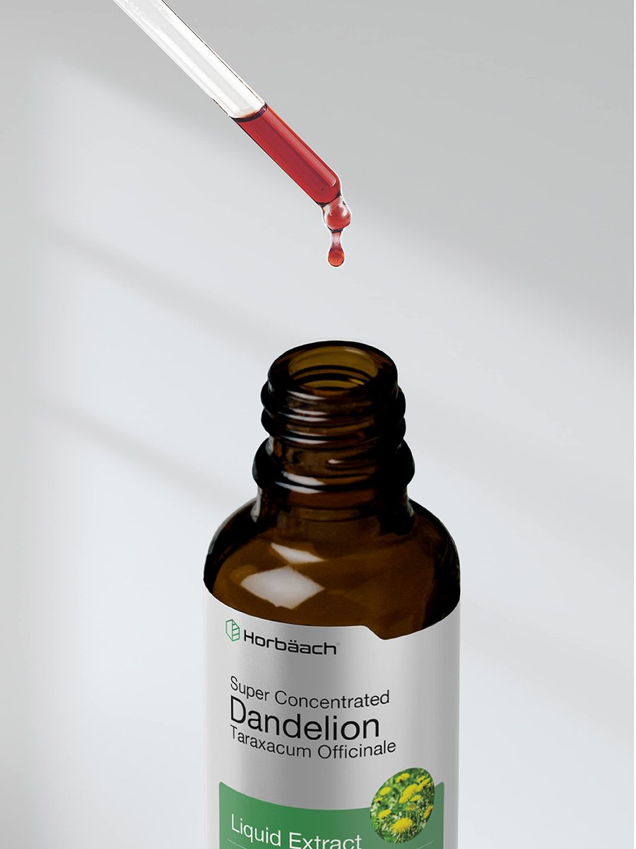 Horbäach Löwenzahnwurzel-Extrakt Nahrungsergänzungsmittel | 60 ml | Hochkonzentriert | Alkoholfreie Flüssigtinktur | Vegetarisch, Nicht-GVO, Glutenfrei