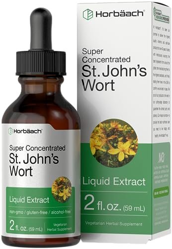 Horbäach Johanniskraut Tinktur | 60 ml | Alkoholfrei | Vegetarischer Flüssigextrakt | Non-GMO, Glutenfrei