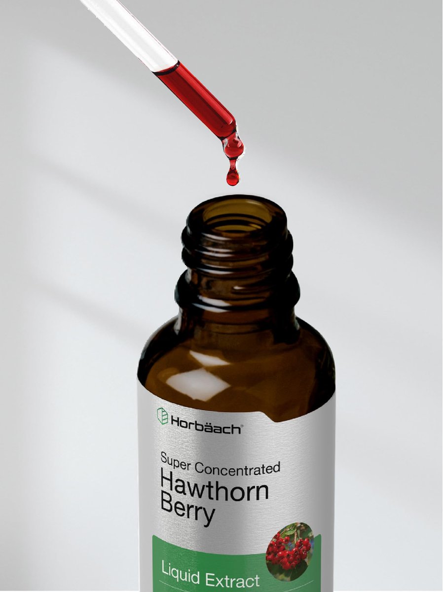 Horbäach Weißdornbeeren-Extrakt | 60 ml | Alkoholfreie Flüssigtinktur | Vegetarisches Nahrungsergänzungsmittel, Non-GMO, Glutenfrei