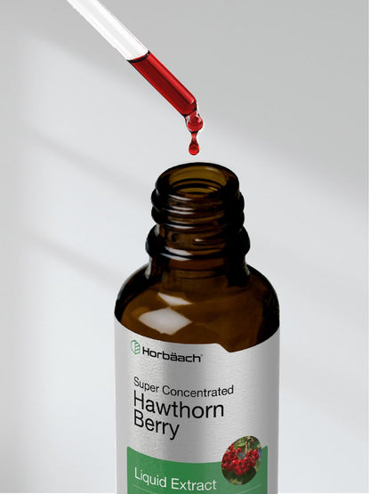 Horbäach Weißdornbeeren-Extrakt | 60 ml | Alkoholfreie Flüssigtinktur | Vegetarisches Nahrungsergänzungsmittel, Non-GMO, Glutenfrei
