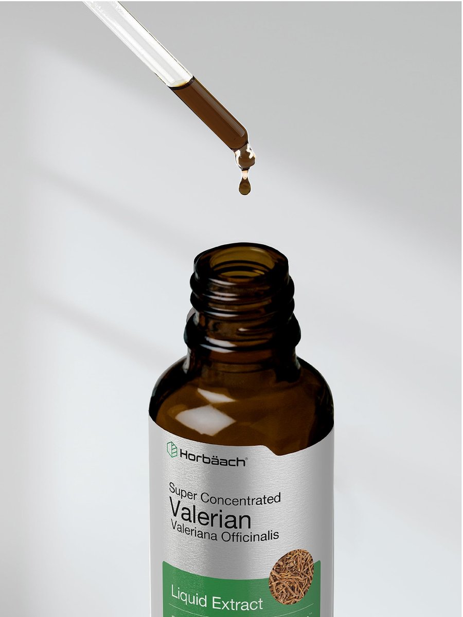 Horbäach Baldrianwurzel-Extrakt Tropfen Alkoholfrei | 60 ml | Hochkonzentrierte Flüssigkeit | Vegan, Nicht-GVO & Glutenfrei