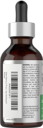 Horbäach Vitex Beeren Keuschlamm Extrakt Tinktur | 2 fl oz | Hochkonzentrierte Flüssigkeit | Alkoholfreies Keuschlammbeeren Präparat | Vegetarisch, Ohne Gentechnik, Glutenfrei
