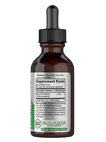 Horbäach Olivenblattextrakt flüssig | 60 ml | Hochdosiert | Alkoholfrei, vegan, ohne Gentechnik, glutenfrei
