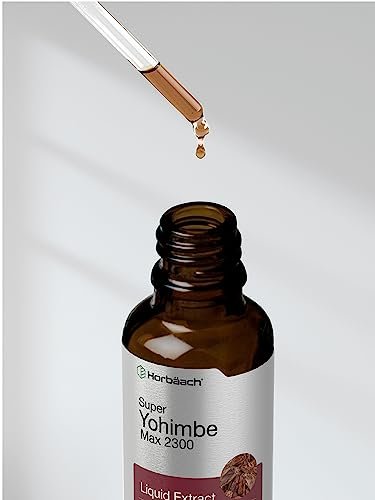 Horbäach Yohimbe Rindenextrakt flüssig | 60 ml | Nahrungsergänzung für Männer und Frauen | Alkoholfreie Tropfen | Vegan, Nicht-GVO, Glutenfrei
