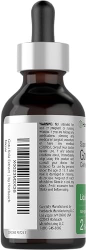 Horbäach Gotu Kola Extrakt | 60 ml | Alkoholfrei | Hochkonzentriertes flüssiges Kräuterergänzungsmittel | Vegetarisch, Nicht-GVO, Glutenfrei