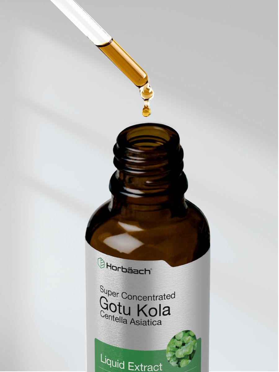 Horbäach Gotu Kola Extrakt | 60 ml | Alkoholfrei | Hochkonzentriertes flüssiges Kräuterergänzungsmittel | Vegetarisch, Nicht-GVO, Glutenfrei