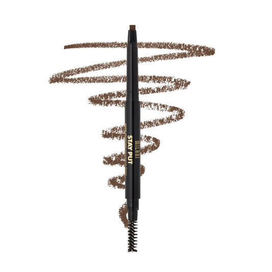 Milani Stay Put Brow Sculpting Mechanical Pencil - Dunkelbraun (0,01 Unzen) - Vegan & Tierversuchsfrei - Langanhaltender Augenbrauenstift zum Definieren und Formen
