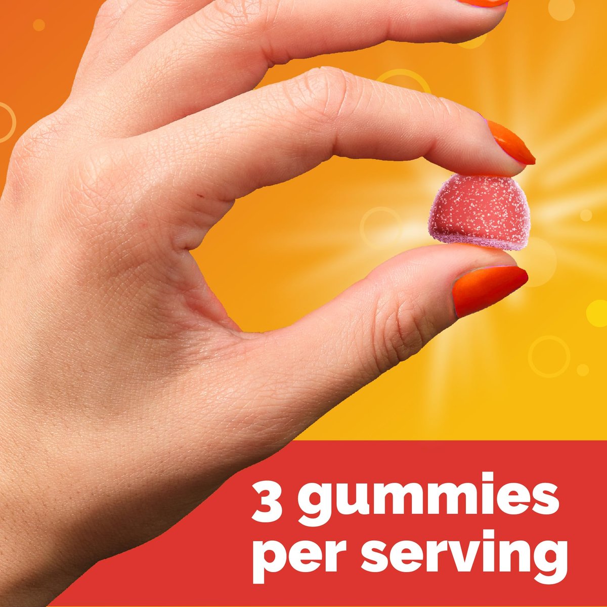 Emergen-C 750 mg Vitamin C Gummis für Erwachsene – Immununterstützung, glutenfrei, Erdbeer-, Zitronen- und Blaubeergeschmack, 45 Stück