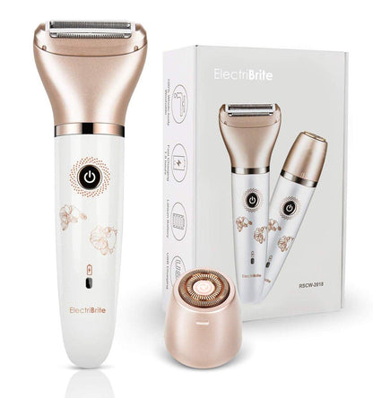 Elektrischer Rasierer für Frauen - Schmerzfreier 2-in-1 Damenrasierer für Gesicht, Beine und Achseln, tragbarer wasserdichter Bikini-Trimmer, nass und trocken, kabellose Haarentfernung - Micro-USB wiederaufladbar