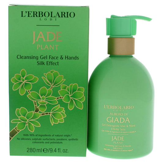 L'Erbolario Jade Plant Face And Hands Reinigungsgel – Florale und Zitrus-Duftnote – Feuchtigkeitsspendend und pflegend – Seidiger Effekt – Erfrischt und reinigt die Haut – 9,4 Unzen Körperwaschgel