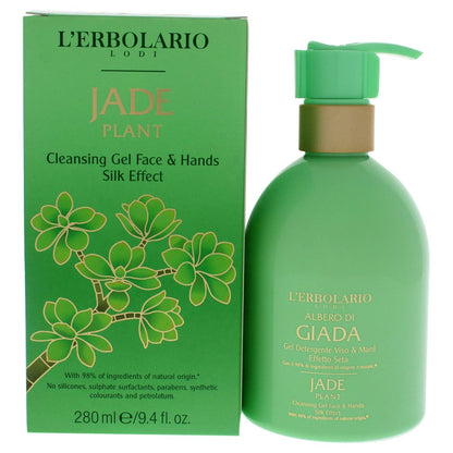 L'Erbolario Jade Plant Face And Hands Reinigungsgel – Florale und Zitrus-Duftnote – Feuchtigkeitsspendend und pflegend – Seidiger Effekt – Erfrischt und reinigt die Haut – 9,4 Unzen Körperwaschgel