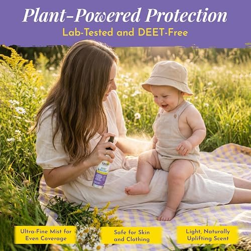YAYA ORGANICS Baby Bug BAN – DEET-freies natürliches Insektenspray für Kinder, Babys, Schwangere & Stillende Mütter – Pflanzlicher Mückenschutz, leicht & nicht fettend, 118 ml
