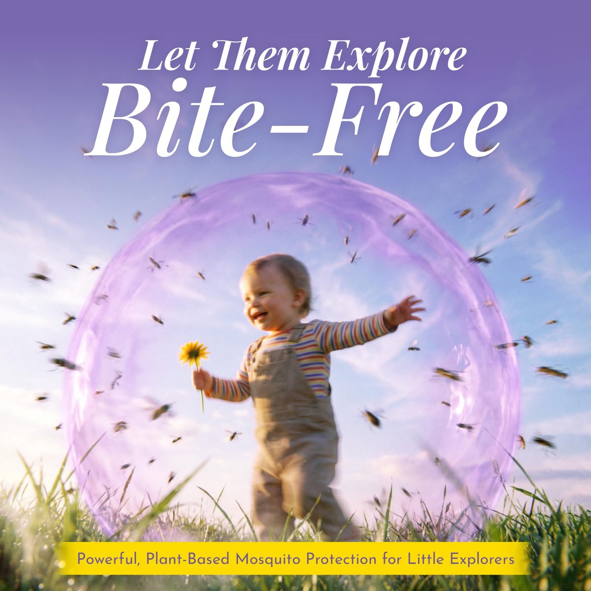 YAYA ORGANICS Baby Bug BAN – DEET-freies natürliches Insektenspray für Kinder, Babys, Schwangere & Stillende Mütter – Pflanzlicher Mückenschutz, leicht & nicht fettend, 118 ml