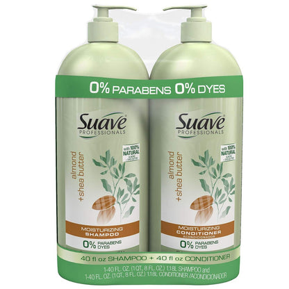 Suave Pro Almond & Shea Butter Shampoo & Conditioner 2-in-1 (2 x 40 fl.oz)