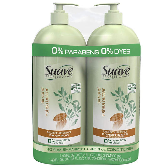 Suave Pro Almond & Shea Butter Shampoo & Conditioner 2-in-1 (2 x 40 fl.oz)
