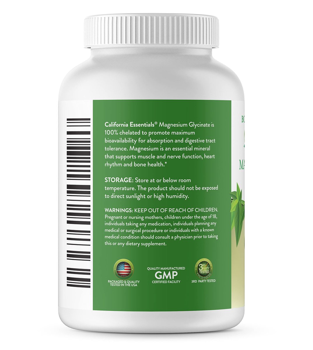 Magnesium Glycinat 400 – Chelatiert, Hoch Absorbierbares Magnesium – Vegan, Nicht-GVO, Glutenfrei, 120 Tabletten (60 Portionen, Portionsgröße 2 Tabletten à 200 mg)