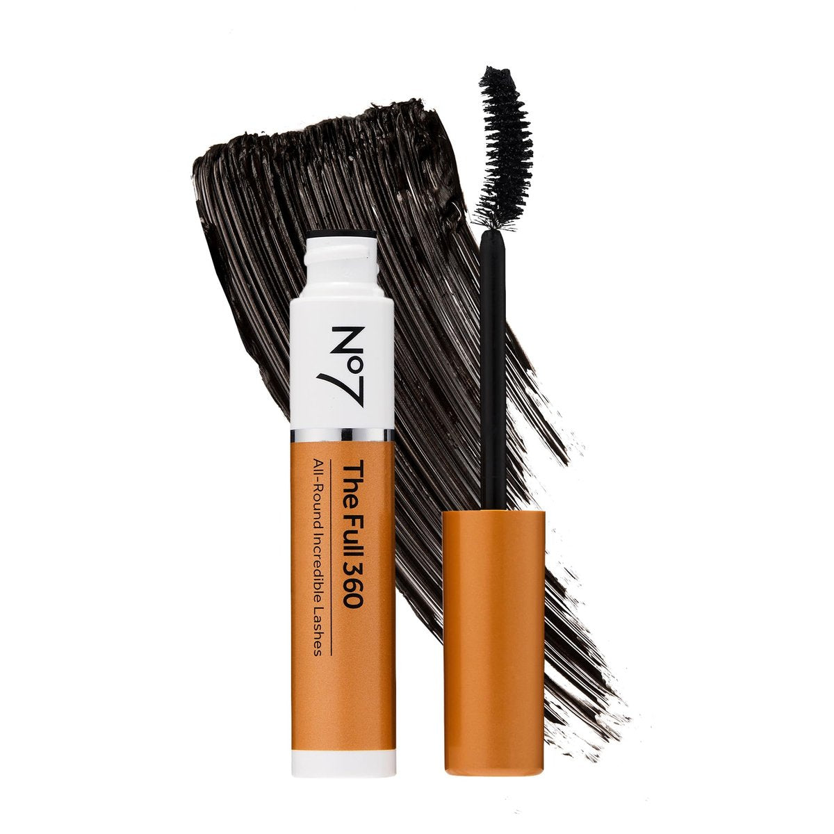 No7 The Full 360 Mascara – Schwarz – Volumen- und Längen-Mascara für volle, lange Wimpern – klumpenfrei & wischfest – bis zu 24 Stunden Halt (7 ml)