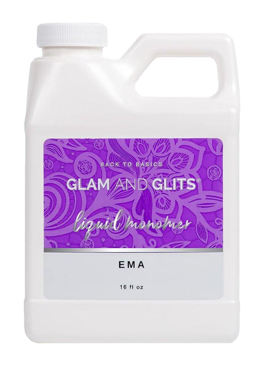 Glam and Glits EMA Liquid Monomer 16 oz – Professionelles Acryl-Flüssigkeits-Set für langanhaltende Nagelmodellagen