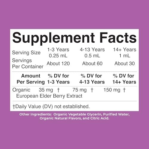 MARYRUTH'S Holunderbeeren-Tropfen für Erwachsene & Kinder | Immununterstützung | Antioxidans | Allgemeines Wohlbefinden | Holunderbeerextrakt | USDA Bio | Zuckerfrei | Vegan | Nicht-GMO | Glutenfrei | 30 ml