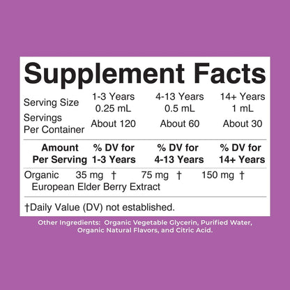 MARYRUTH'S Holunderbeeren-Tropfen für Erwachsene & Kinder | Immununterstützung | Antioxidans | Allgemeines Wohlbefinden | Holunderbeerextrakt | USDA Bio | Zuckerfrei | Vegan | Nicht-GMO | Glutenfrei | 30 ml