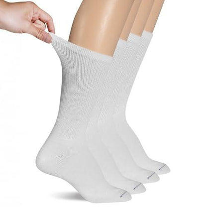 Dr. Scholl's Damen Guaranteed Comfort Diabetiker- und Durchblutungs-Socken, 4er-Pack, Weiß, Größe 4-10