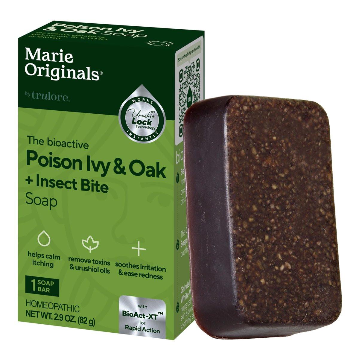 Marie's Original Poison Ivy Seife Bar | Natürliche Behandlung gegen Giftefeu | Anti-Juckreiz Reinigungsseife für Giftefeu, Gifteiche & Gift-Sumach | Entfernt Öle, Beruhigt & Lindert Hautausschläge | 82 g