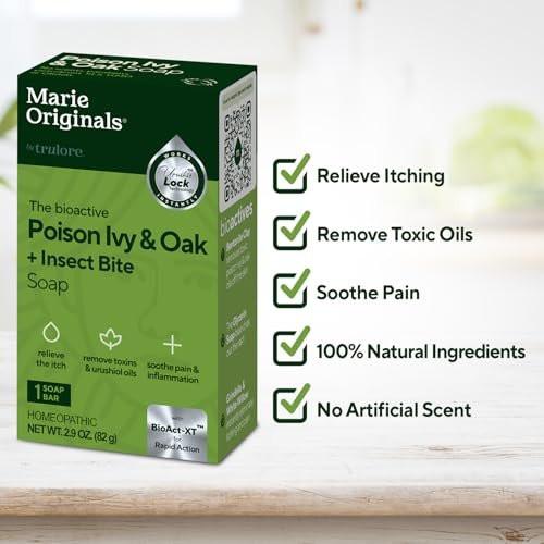 Marie's Original Poison Ivy Seife Bar | Natürliche Behandlung gegen Giftefeu | Anti-Juckreiz Reinigungsseife für Giftefeu, Gifteiche & Gift-Sumach | Entfernt Öle, Beruhigt & Lindert Hautausschläge | 82 g