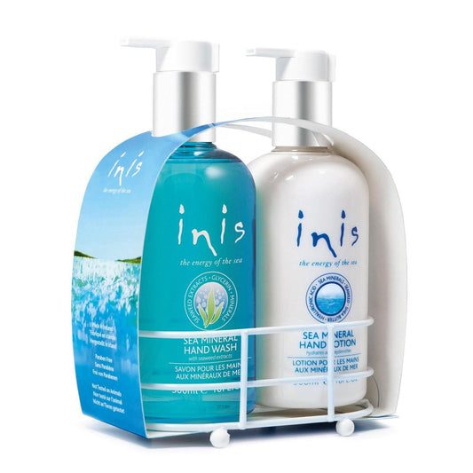 Inis the Energy of the Sea – Flüssigseife & Handlotion Set mit Meeresalgen & Sheabutter, 2 x 590 ml, Frischer Meeresduft