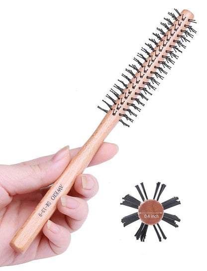 PERFEHAIR Kleine Rundbürste für Kurzes Haar 1 Zoll Mini Quiff Roller für Frauen und Männer, Ideal für Feines Haar, Pony, Bart, Styling, Volumen und Locken