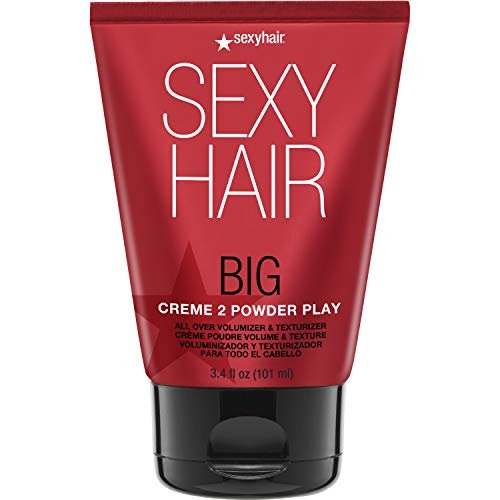 SexyHair Big Creme 2 Powder Play Volumizer und Texturizer, 3,4 oz – Bis zu 100% mehr Volumen, Creme-zu-Puder-Formel für alle Haartypen