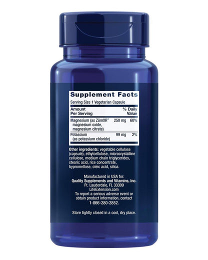 Life Extension Kalium mit Extend-Release Magnesium – Herzgesundheit Nahrungsergänzungsmittel zur Blutdruckunterstützung mit zwei essentiellen Mineralstoffen – Nicht-GVO, Vegetarisch, Glutenfrei – 60 Kapseln