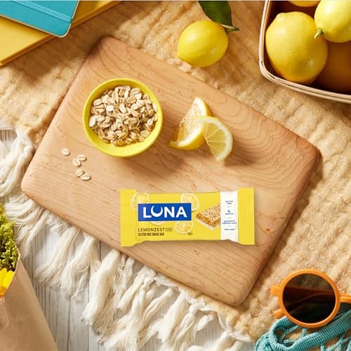 LUNA Bar Lemon Zest – Glutenfreie Snack-Riegel mit Bio-Hafer, 12er-Pack