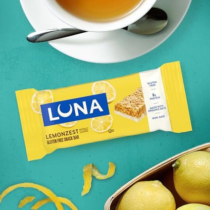 LUNA Bar Lemon Zest – Glutenfreie Snack-Riegel mit Bio-Hafer, 12er-Pack