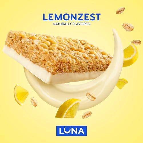 LUNA Bar Lemon Zest – Glutenfreie Snack-Riegel mit Bio-Hafer, 12er-Pack